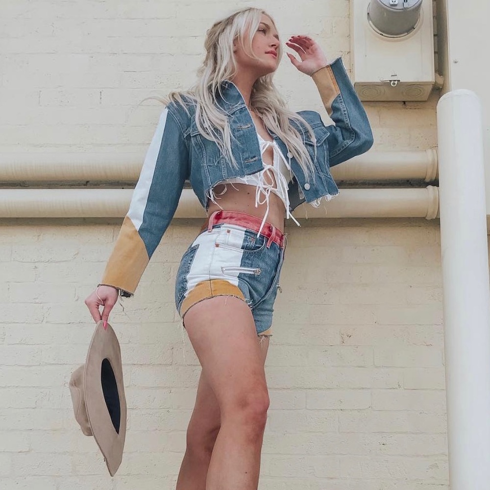 Levi’s 501 Denim Colorblock High Rise Shorts